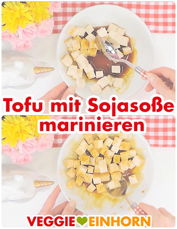 Tofu marinieren mit Sojasoße
