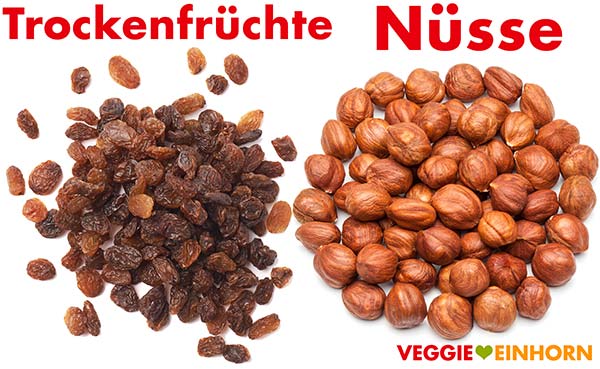 Trockenfrüchte und Nüsse für das Apfelbrot