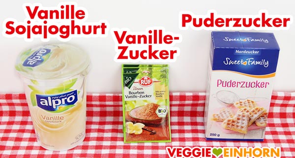 Vanille-Sojajoghurt Vanillezucker Puderzucker