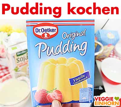 Veganen Vanillepudding kochen für Erdbeerkuchen Veganen Vanillepudding kochen für Erdbeerkuchen