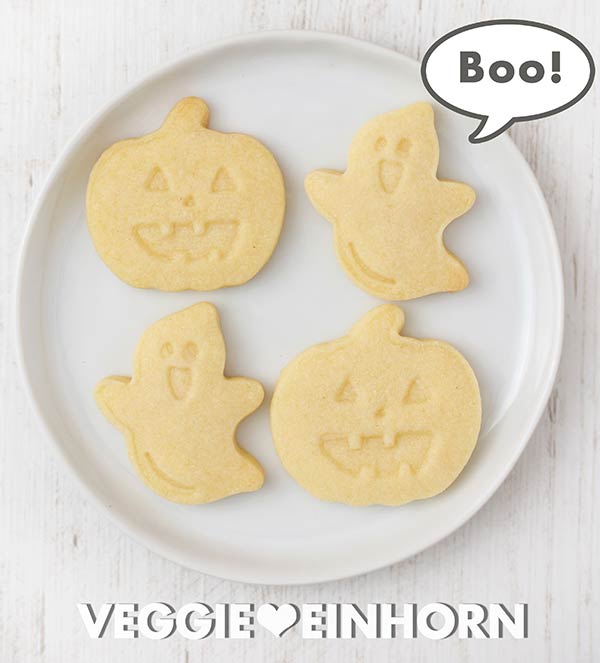 Vegane Ausstecher Plätzchen für Halloween
