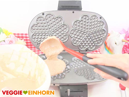 Vegane Bananen Waffeln backen im Waffeleisen