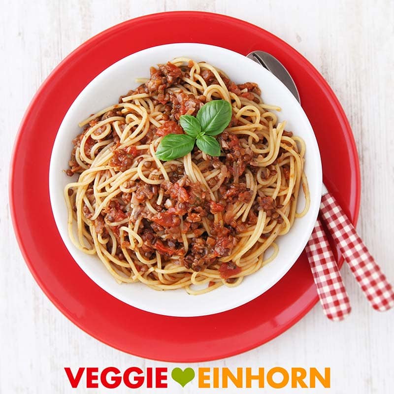 Vegane Beluga Linsen Bolognese