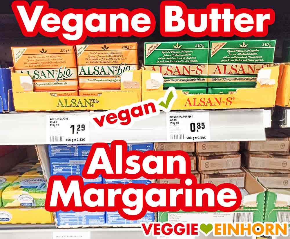 Alsan Bio und Alsan-S Margarine Alsan Bio Margarine und Alsan-S im Supermarkt Regal