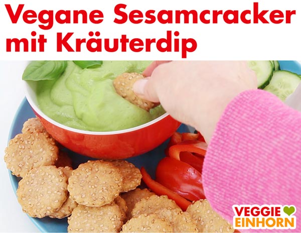 Vegane Cracker mit Dip