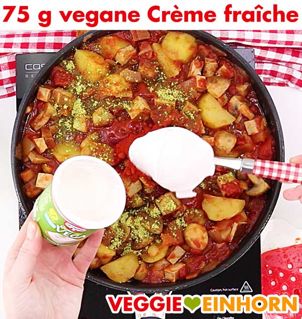 Vegane Crème fraîche für Tofu Gulasch Vegane Creme fraiche für Tofu Gulasch