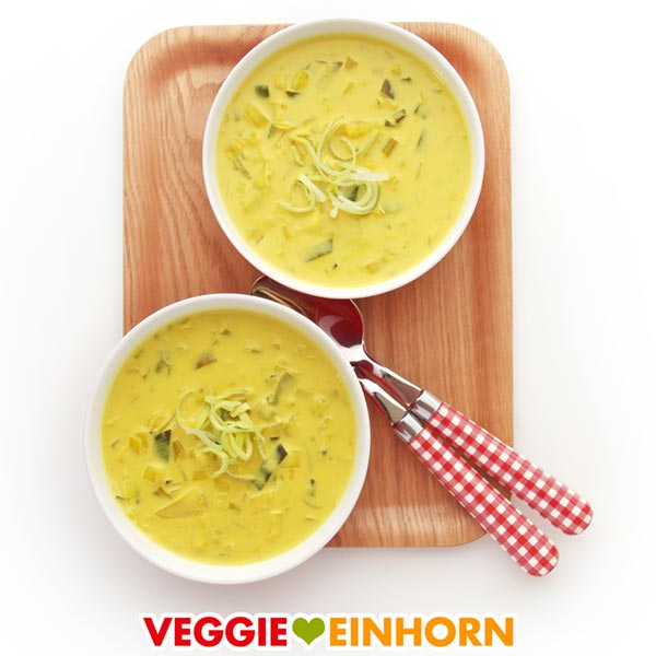 Vegane Käse Lauch Suppe