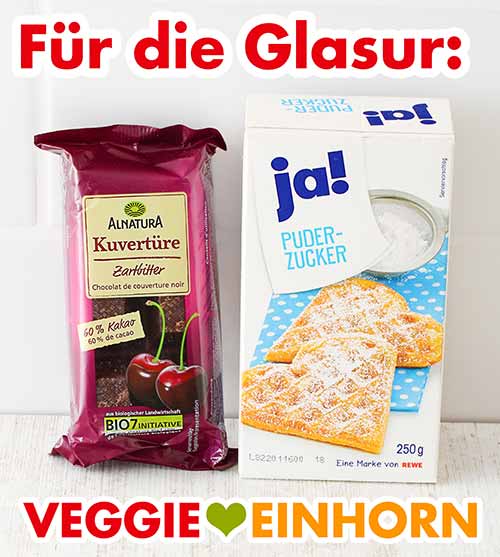 Alnatura Zartbitter Kuvertüre und Puderzucker von Rewe Vegane Kuvertüre von Alnatura und Puderzucker von Rewe ja