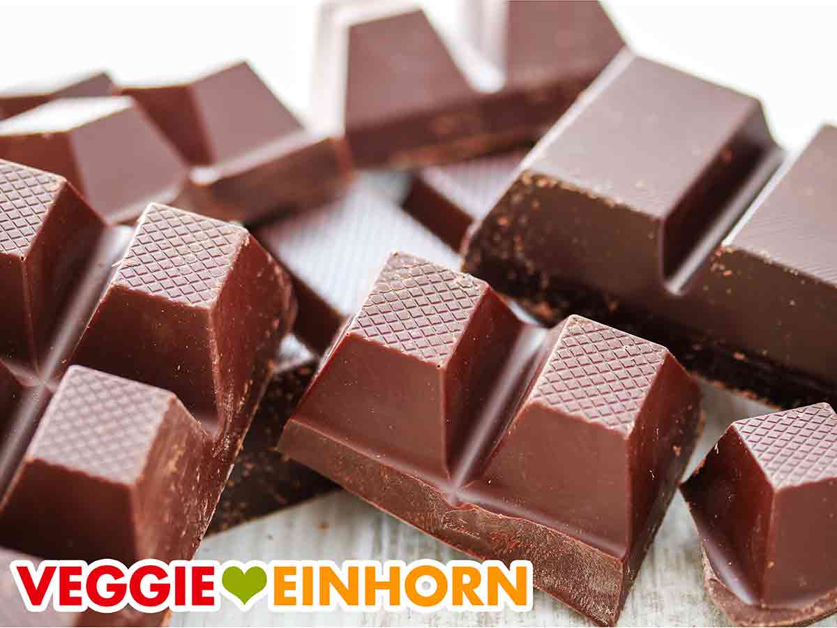 Packungen mit veganer Kuvertüre