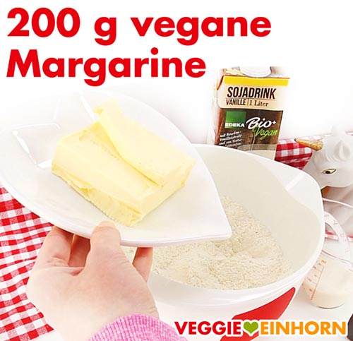 Vegane Butter oder vegane Margarine für den Teig Vegane Margarine für Nussecken Teig