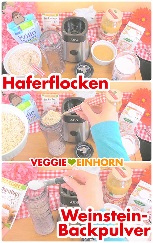 Haferflocken und Backpulver