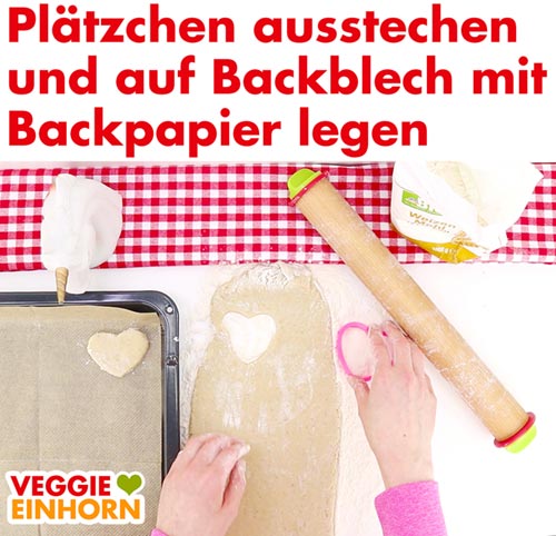 Vegane Plätzchen mit Banane ausstechen