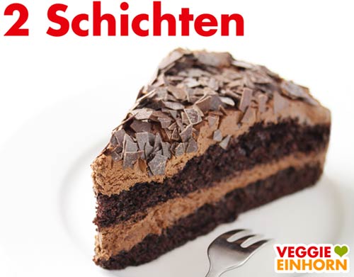 Vegane Schokotorte mit zwei Schichten Vegane Schokotorte mit zwei Schichten