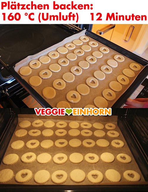 Vegane Spitzbuben auf Backblech im Ofen Vegane Spitzbuben auf Backblech im Ofen