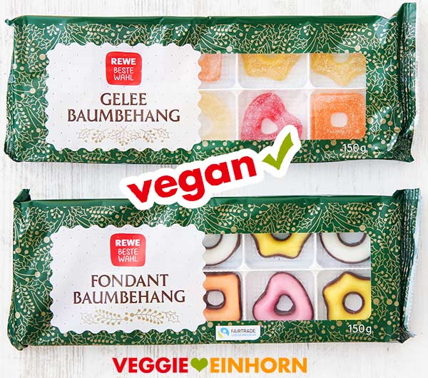 Veganer Gelee Baumbehang und Fondant Baumbehang von Rewe Beste Wahl