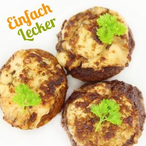 VEGANE GEFÜLLTE CHAMPIGNONS | Einfaches veganes Rezept | Schnelle leckere Pilze mit veganer Frischkäse Füllung | Rezept mit VIDEO