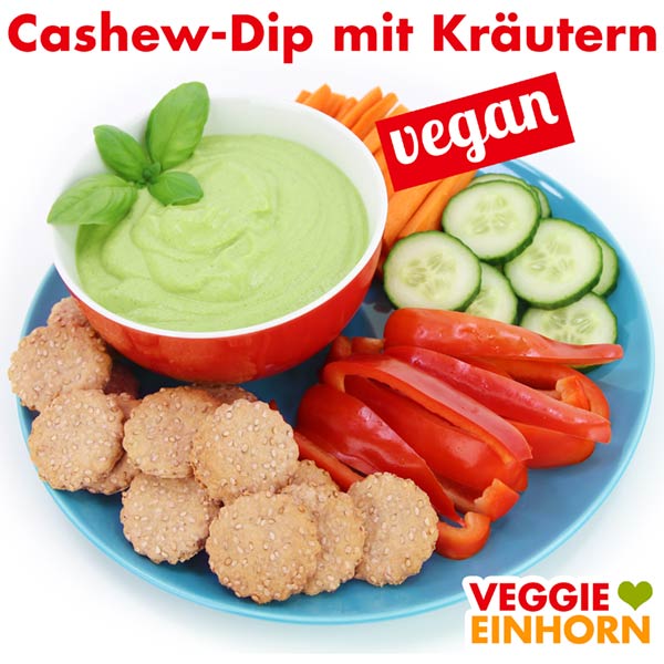 Veganer Cashew Dip mit Kräutern Rezept
