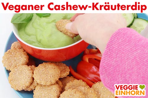 Veganer Cashew Kräuterdip