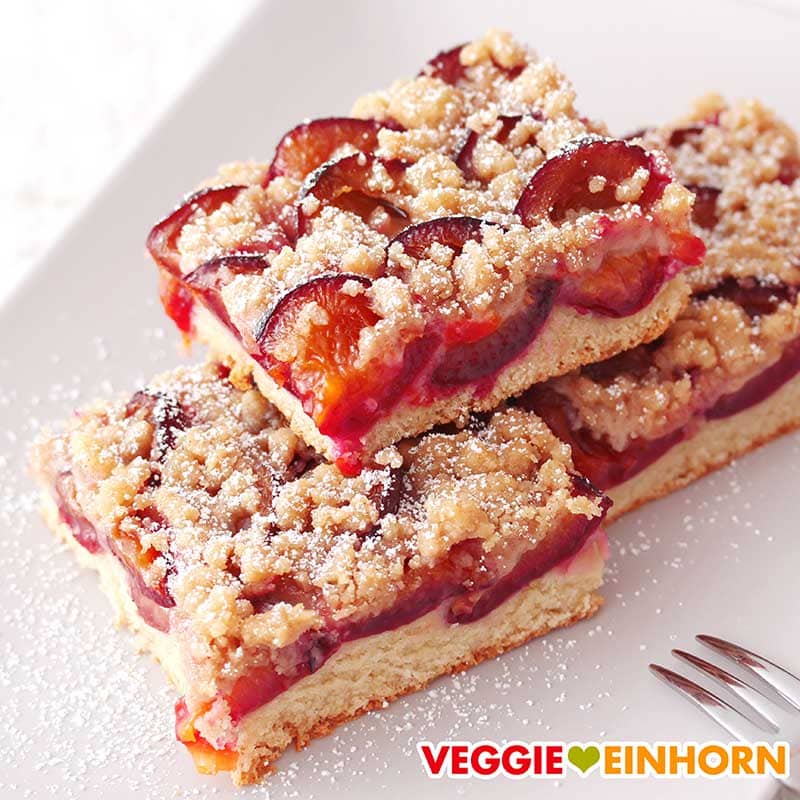 Veganer Hefeteig Zwetschgenkuchen