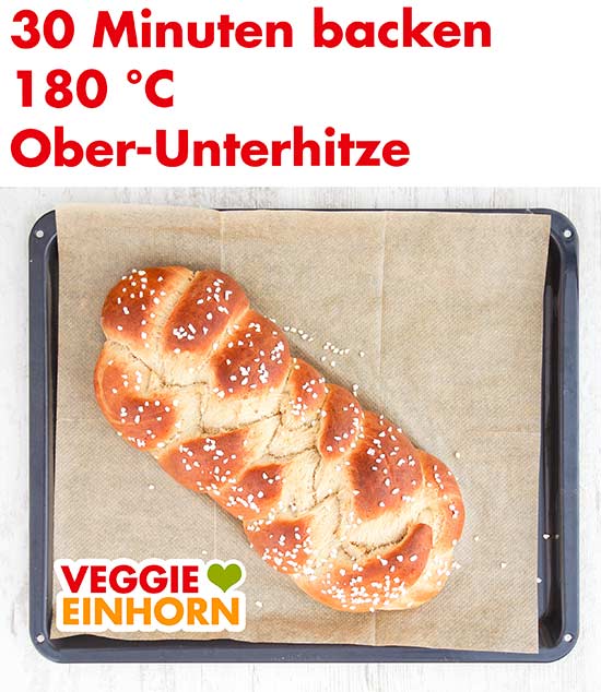Hefezopf mit Hagelzucker backen