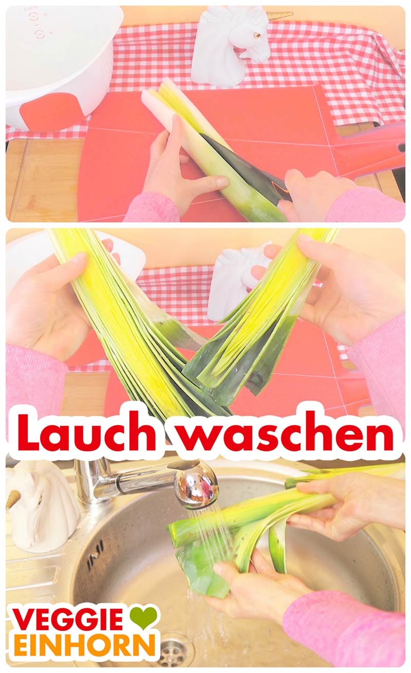 Lauch gründlich waschen