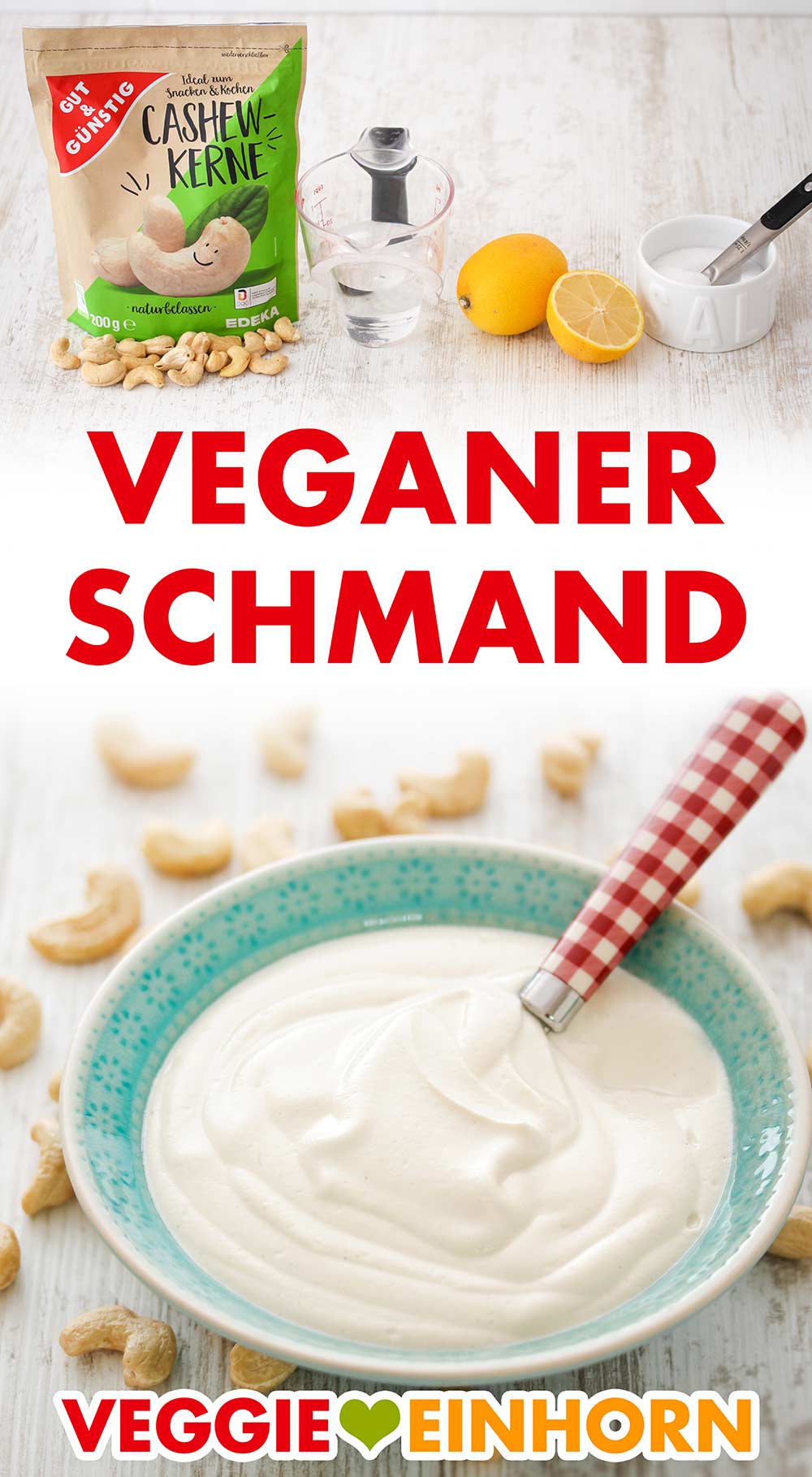 Veganen Schmand aus Cashewkernen selber machen Veganer Schmand aus Cashews
