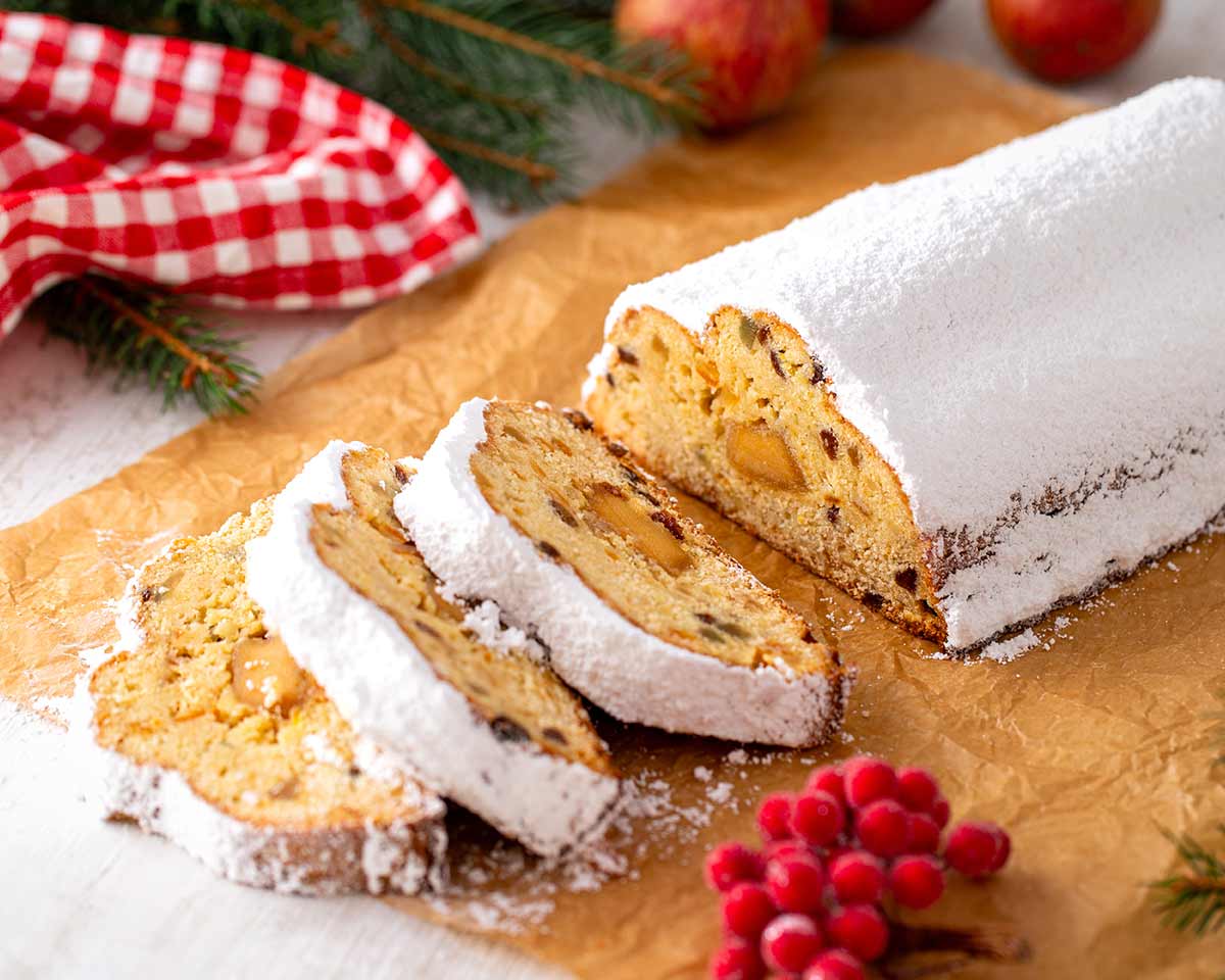 Einfacher veganer Stollen für Weihnachten