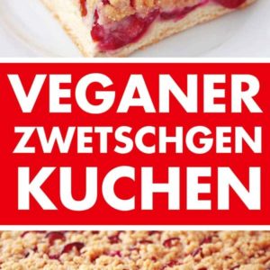 Rezept für veganen Zwetschgenkuchen mit Hefe