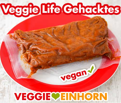 In Folie verpacktes vegetarisches Hackfleisch