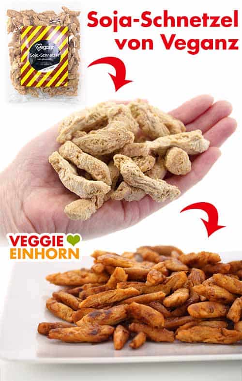 Veganes Hähnchen aus groben Sojaschnetzeln von Veganz Veganes Hähnchen aus groben Sojaschnetzeln von Veganz