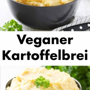 Veganes Kartoffelpüree mit Petersilie dekoriert