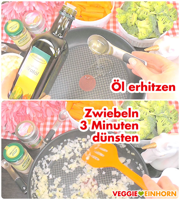 Zwiebeln andünsten