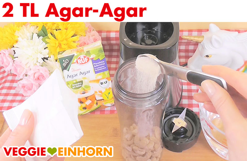 Agar-Agar zufügen