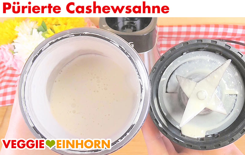 Fertig gemixte Cashewsahne