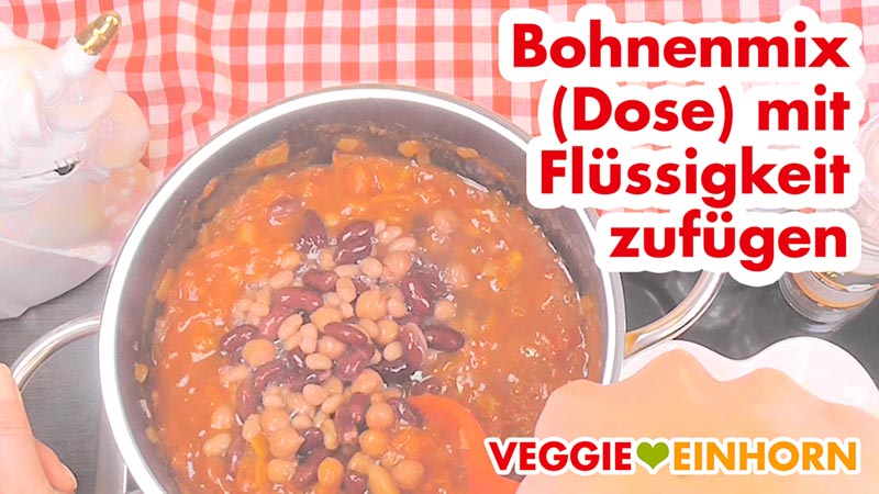 Rezept Schritt für Schritt Anleitung | Einfacher VEGANER BOHNENEINTOPF | Schnell gemacht mit Bohnen und Tomaten aus der Dose | Veganes Rezept