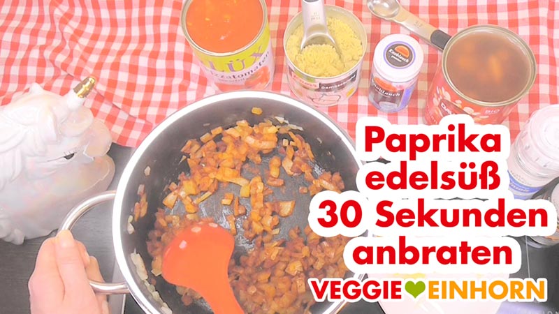 Rezept Schritt für Schritt Anleitung | Einfacher VEGANER BOHNENEINTOPF | Schnell gemacht mit Bohnen und Tomaten aus der Dose | Veganes Rezept