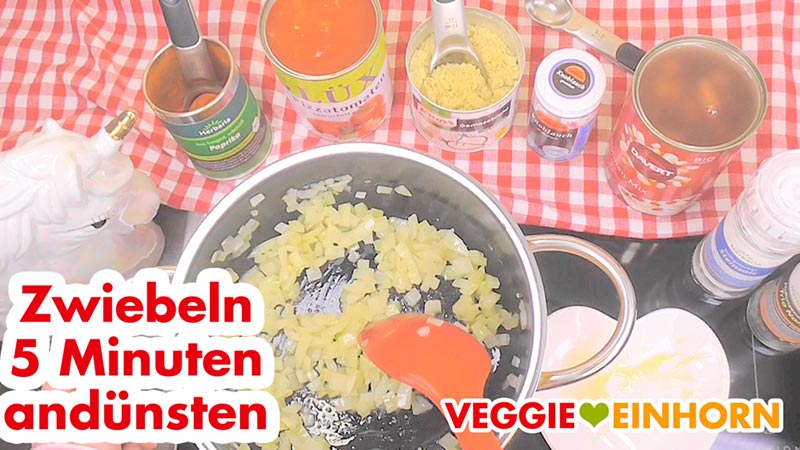 Rezept Schritt für Schritt Anleitung | Einfacher VEGANER BOHNENEINTOPF | Schnell gemacht mit Bohnen und Tomaten aus der Dose | Veganes Rezept