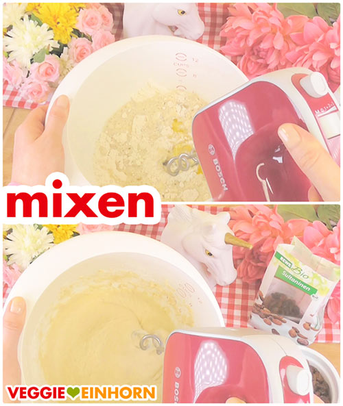 Leckeres VEGANES Rosinenbrot | Einfacher veganer Hefeteig | Süßer Rosinenstuten ohne Ei, ohne Milch und ohne Butter | VEGAN BACKEN zum Frühstück oder zum Kaffee | Einfaches Rezept mit Schritt-für-Schritt Fotos und VIDEO #VeggieEinhorn
