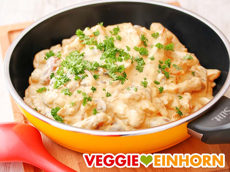Soja Geschnetzeltes Vegetarisches Soja Geschnetzeltes mit Sojaschnetzeln