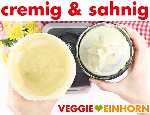 Nach dem Mixen: Super cremig und schön sahnig Cremig und sahnig nach dem Mixen