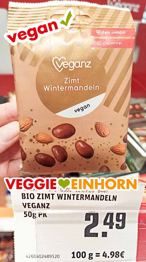 Veganz Zimt Wintermandeln Eine Packung Zimt Wintermandeln von Veganz im Supermarkt