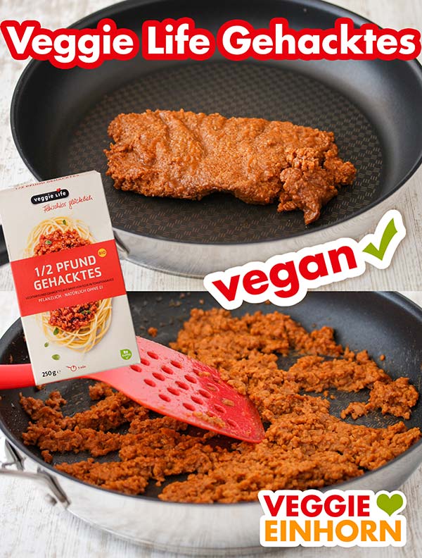 Gehacktes von Veggie Life in der Pfanne