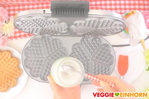 Waffeleisen einfetten mit Kokosöl