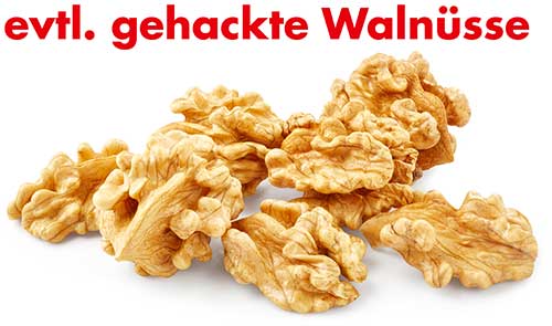Walnüsse für den Teig