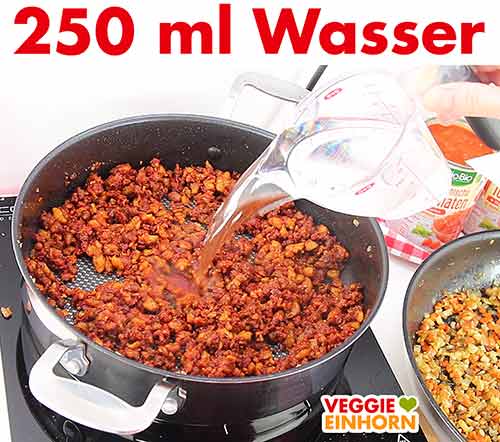 Wasser zufügen