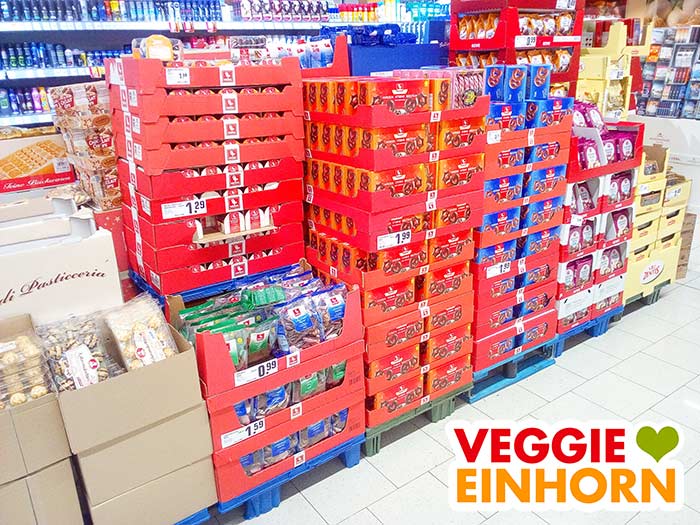Weihnachtssüßigkeiten im Supermarkt