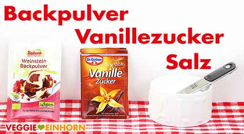 Backpuvler, Dr. Oetker Vanillezucker und Salz Weinsteinbackpulver, Vanillezucker und Salz