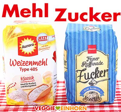Weizenmehl Type 405 und Zucker
