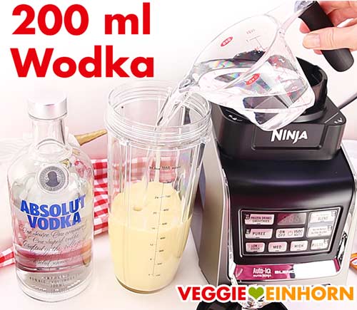 Wodka für veganen Eierlikör.