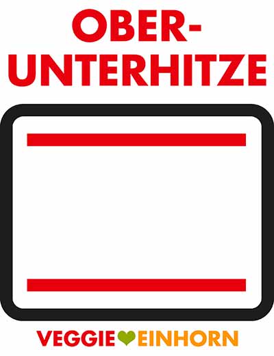 Zeichen für Ober-Unterhitze Symbol für Ober-Unterhitze